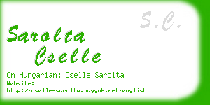 sarolta cselle business card